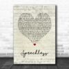 Dan Shay Speechless Script Heart Song Lyric Quote Poster Canvas