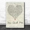 Dave Matthews Band You And Me Script Heart Song Lyric Quote Poster Canvas