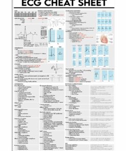 ECG Cheat Sheet Cardiologist Poster Canvas 1
