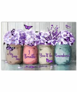 Floral Butterfly As Long As I Breathe Youll Be Remembered Poster Canvas 1