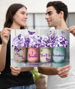 Floral Butterfly As Long As I Breathe Youll Be Remembered Poster Canvas 3