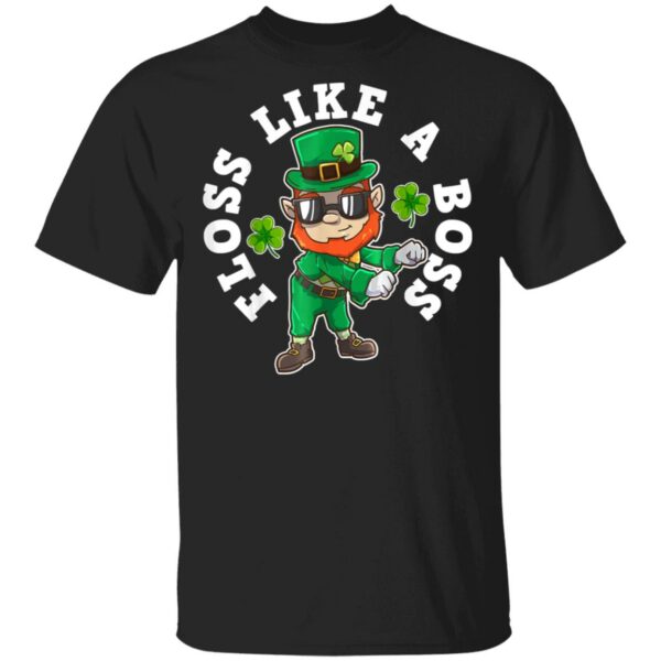 Flossing Leprechaun St. Patricks Day Irish Shamrock Gift T-Shirt, Long Sleeve, Hoodie