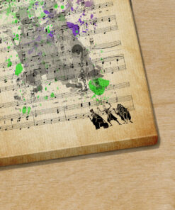 Grim Grinning Ghosts Sheet Music Haunted Mansion Hitchhiking Ghosts over Poster Canvas 3