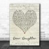 Halestorm Dear Daughter Script Heart Song Lyric Quote Poster Canvas