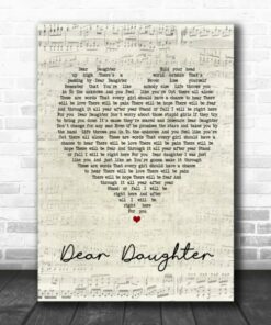 Halestorm Dear Daughter Script Heart Song Lyric Quote Poster Canvas 1 Halestorm Dear Daughter Script Heart Song Lyric Quote Poster Canvas 2