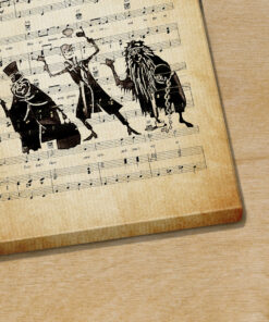 Haunted Mansion Hitchhiking Ghosts over Grim Grinning Ghosts Sheet Music Poster Canvas 3