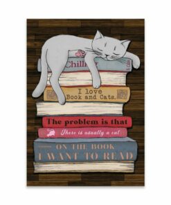 I Love Book and Cat Canvas, Poster 3 I Love Book and Cat Canvas Poster 4