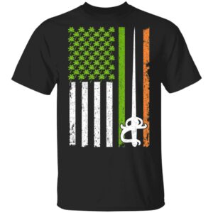 Irish Fencing American Flag Saint Patricks Day Shirt, Long Sleeve