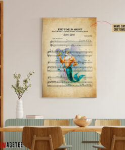 King Triton The Litte Mermaid The World Above Sheet Music Poster Canvas 3 King Triton The Litte Mermaid The World Above Sheet Music Poster Canvas 4