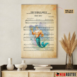 King Triton The Litte Mermaid The World Above Sheet Music Poster Canvas 5