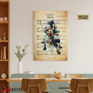 Kingdom Hearts Dearly Beloved Sheet Music Poster Canvas 4