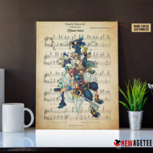 Kingdom Hearts Dearly Beloved Sheet Music Poster Canvas 5