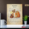 Lady and the Tramp Belle Note Sheet Music Poster Canvas