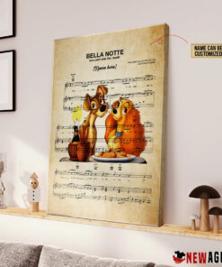 Lady and the Tramp Belle Note Sheet Music Poster Canvas 1 Lady and the Tramp Belle Note Sheet Music Poster Canvas 2