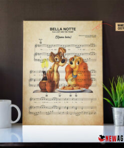 Lady and the Tramp Belle Note Sheet Music Poster Canvas 4 Lady and the Tramp Belle Note Sheet Music Poster Canvas 5