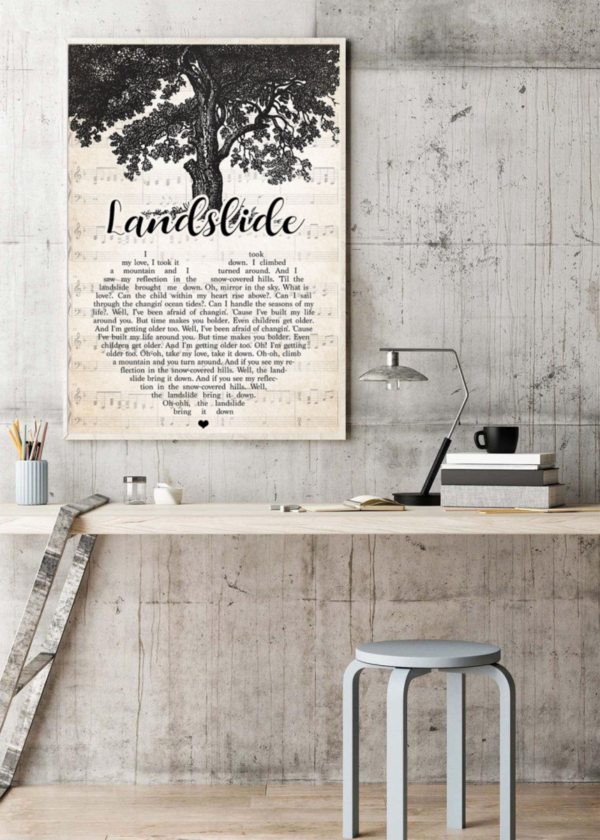 Landslide 1974 I Took My Love I Took It Down Poster Canvas