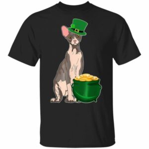 Lucky Sphynx Cat St Patricks Day T-Shirt, Long Sleeve, Hoodie