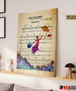 Marry Poppins Feed The Birds Sheet Music Poster Canvas 1 Marry Poppins Feed The Birds Sheet Music Poster Canvas 2