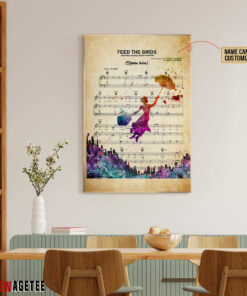 Marry Poppins Feed The Birds Sheet Music Poster Canvas 3 Marry Poppins Feed The Birds Sheet Music Poster Canvas 4