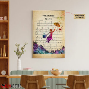 Marry Poppins Feed The Birds Sheet Music Poster Canvas 4