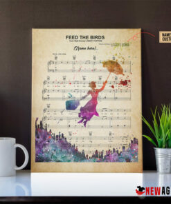 Marry Poppins Feed The Birds Sheet Music Poster Canvas 4 Marry Poppins Feed The Birds Sheet Music Poster Canvas 5
