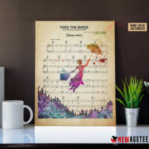 Marry Poppins Feed The Birds Sheet Music Poster Canvas 5