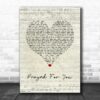 Matt Stell Prayed For You Script Heart Song Lyric Poster Canvas