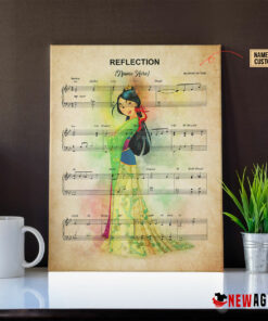 Mulan Reflection Sheet Music Art Print Poster Canvas 1