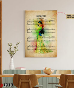 Mulan Reflection Sheet Music Art Print Poster Canvas 4