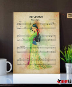 Mulan Reflection Sheet Music Art Print Poster Canvas 5