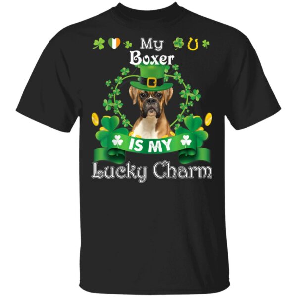 My Boxer Dog Is Lucky Charm Leprechaun St Patrick Day T-Shirt, Long Sleeve, Hoodie