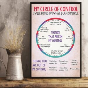 My Circle Of Control I Will Focus On What I Can Control Poster Canvas 3