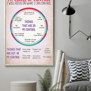 My Circle Of Control I Will Focus On What I Can Control Poster Canvas 4