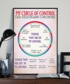 My Circle Of Control I Will Focus On What I Can Control Poster Canvas 5
