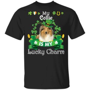 My Collie Dog Is Lucky Charm Leprechaun St Patrick Day T-Shirt, Long Sleeve, Hoodie