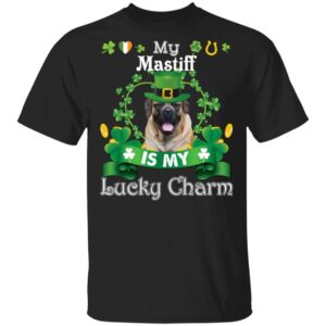 My Mastiff Dog Is Lucky Charm Leprechaun St Patrick Day T-Shirt, Long Sleeve, Hoodie