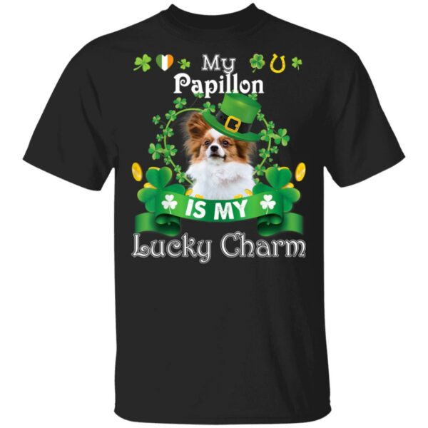 My Papillon Dog Is Lucky Charm Leprechaun St Patrick Day T-Shirt, Long Sleeve, Hoodie