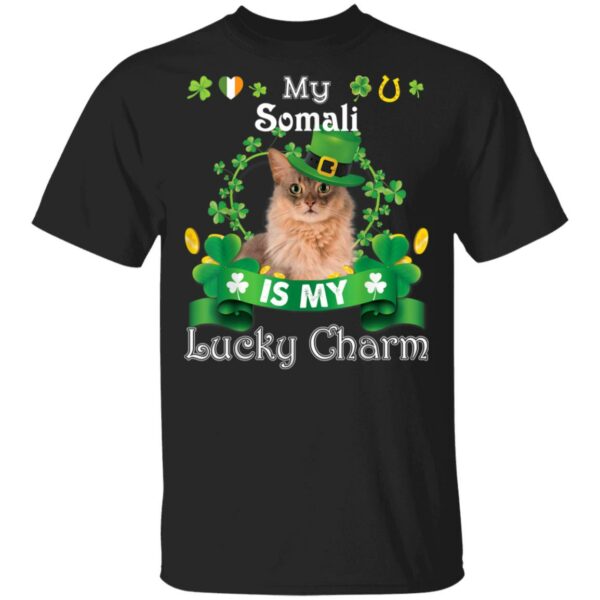 My Somali Cat Is Lucky Charm Leprechaun St Patrick Day T-Shirt, Long Sleeve, Hoodie