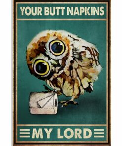 Owl Your Butt Napkins My Lord Vintage Poster Canvas 1