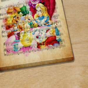 Personalized Alice in Wonderland The Unbirthday Song Sheet Music Poster Canvas 3