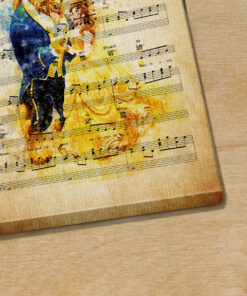 Personalized Belle And Beast Beauty and the Beast Sheet Music Poster Canvas 3