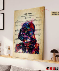 Personalized Darth Vader Star Wars Main Theme Sheet Music Poster Canvas 1 Personalized Darth Vader Star Wars Main Theme Sheet Music Poster Canvas 2