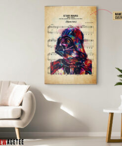 Personalized Darth Vader Star Wars Main Theme Sheet Music Poster Canvas 3 Personalized Darth Vader Star Wars Main Theme Sheet Music Poster Canvas 4