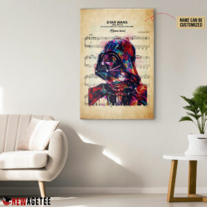 Personalized Darth Vader Star Wars Main Theme Sheet Music Poster Canvas 4