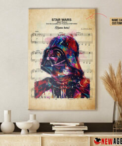Personalized Darth Vader Star Wars Main Theme Sheet Music Poster Canvas 4 Personalized Darth Vader Star Wars Main Theme Sheet Music Poster Canvas 5