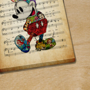 Personalized Mickey Mouse When You Wish Upon A Star Sheet Music Poster Canvas 3