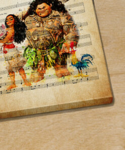 Personalized Moana Maui Youre Welcome Sheet Music Poster Canvas 3