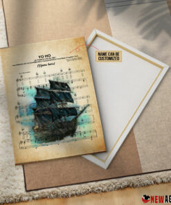 Personalized Pirates of the Caribbean Black Pearl Yo Ho Sheet Music Poster Canvas 1 Personalized Pirates of the Caribbean Black Pearl Yo Ho Sheet Music Poster Canvas 2
