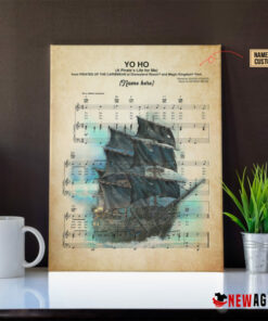 Personalized Pirates of the Caribbean Black Pearl Yo Ho Sheet Music Poster Canvas 4 Personalized Pirates of the Caribbean Black Pearl Yo Ho Sheet Music Poster Canvas 5