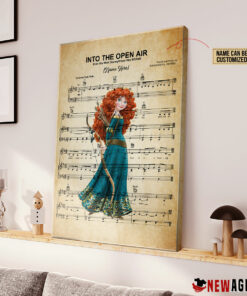 Personalized Princess Merida Into The Open Air Sheet Music Poster Canvas 2